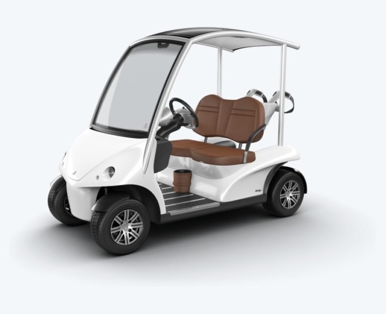 White golf cart